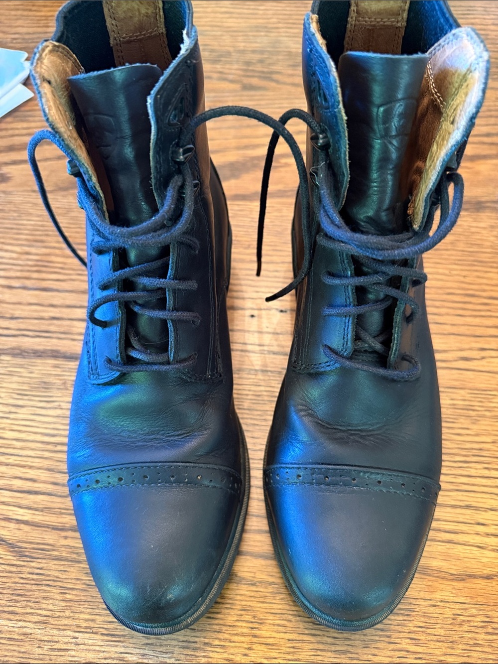 Ariat Cobalt VX Black Leather Lace Up Ankle Boot riding Comfort equestrian 7.5B - Picture 11 of 12